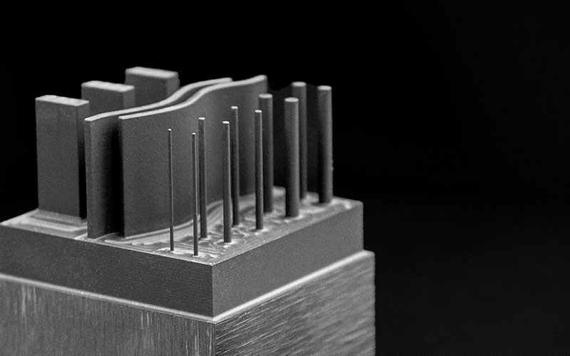 Graphit-Elektrode, gefräst mit Marlin und Invader